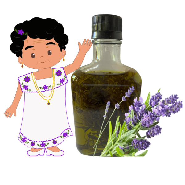 aceite de oliva con lavanda